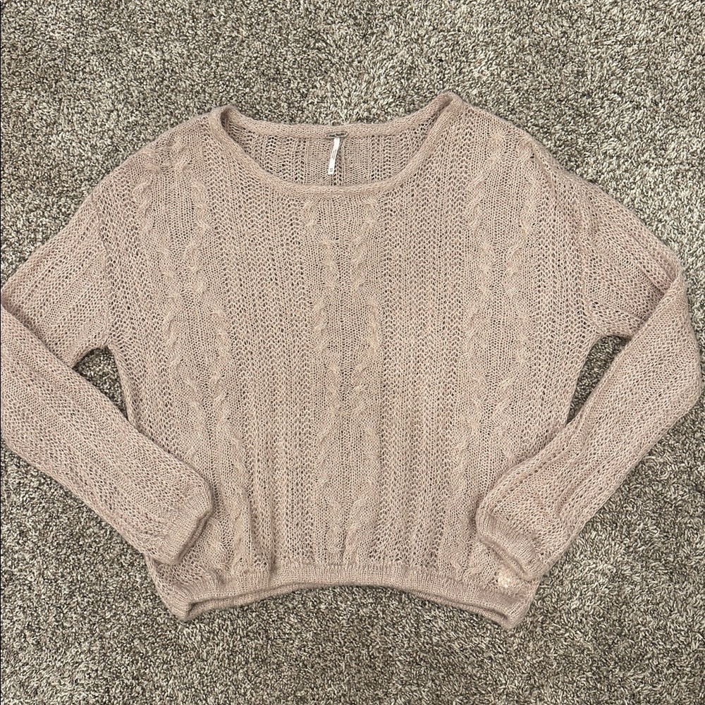 FREE PEOPLE Angel Soft Pullover Cable Knit Sweater - Picture 7 of 9